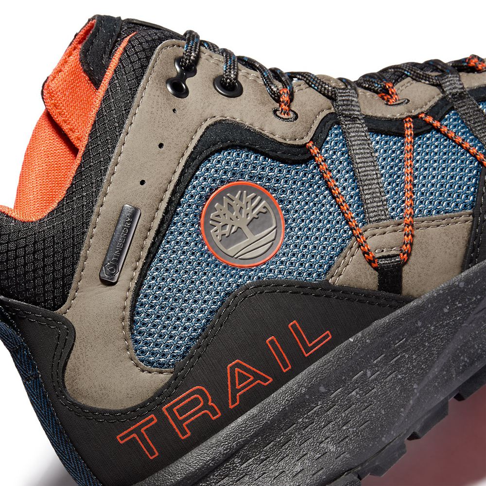 Bocanci De Drumeție Timberland Barbati Negrii/Albastri - Garrison Trail Waterproof Mid - Romania - Q